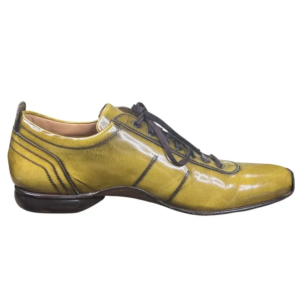 Per Antoni by Calzoleria Toscana Italian Yellow Patina Oxfords Size 44 US 10.5